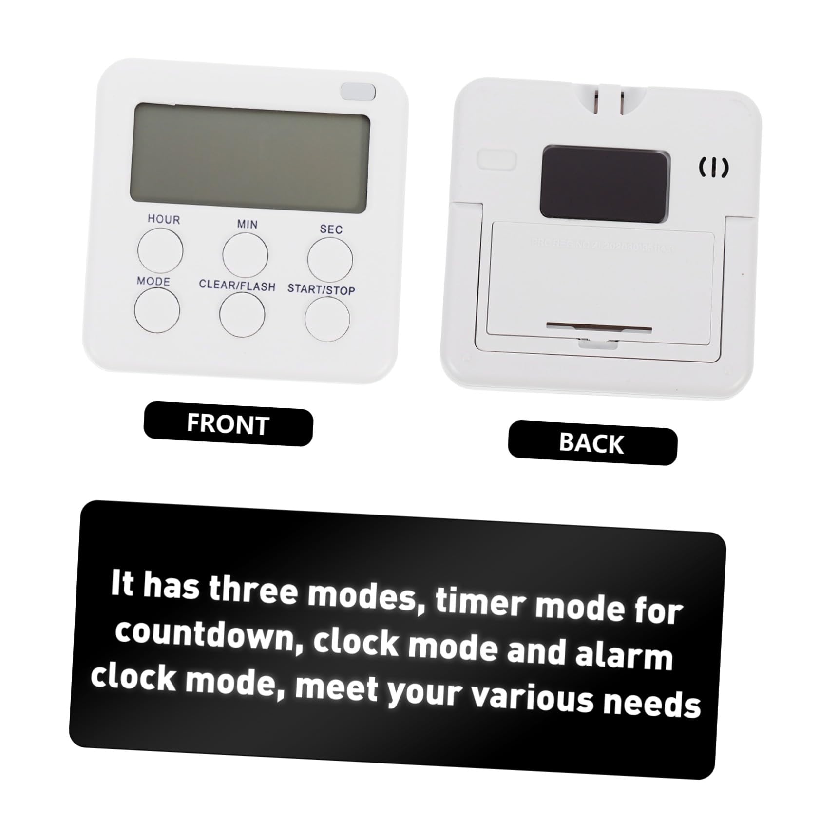 6 Piezas Temporizadores Digitales de Cocina Silenciosos con Alarma y Soporte Magnético para Estudiantes Cocina y Oficina sin Pilas Color