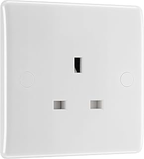 BG Electrical 823 Nexus - Toma de Corriente sin Interruptor, 13 A, Color Blanco