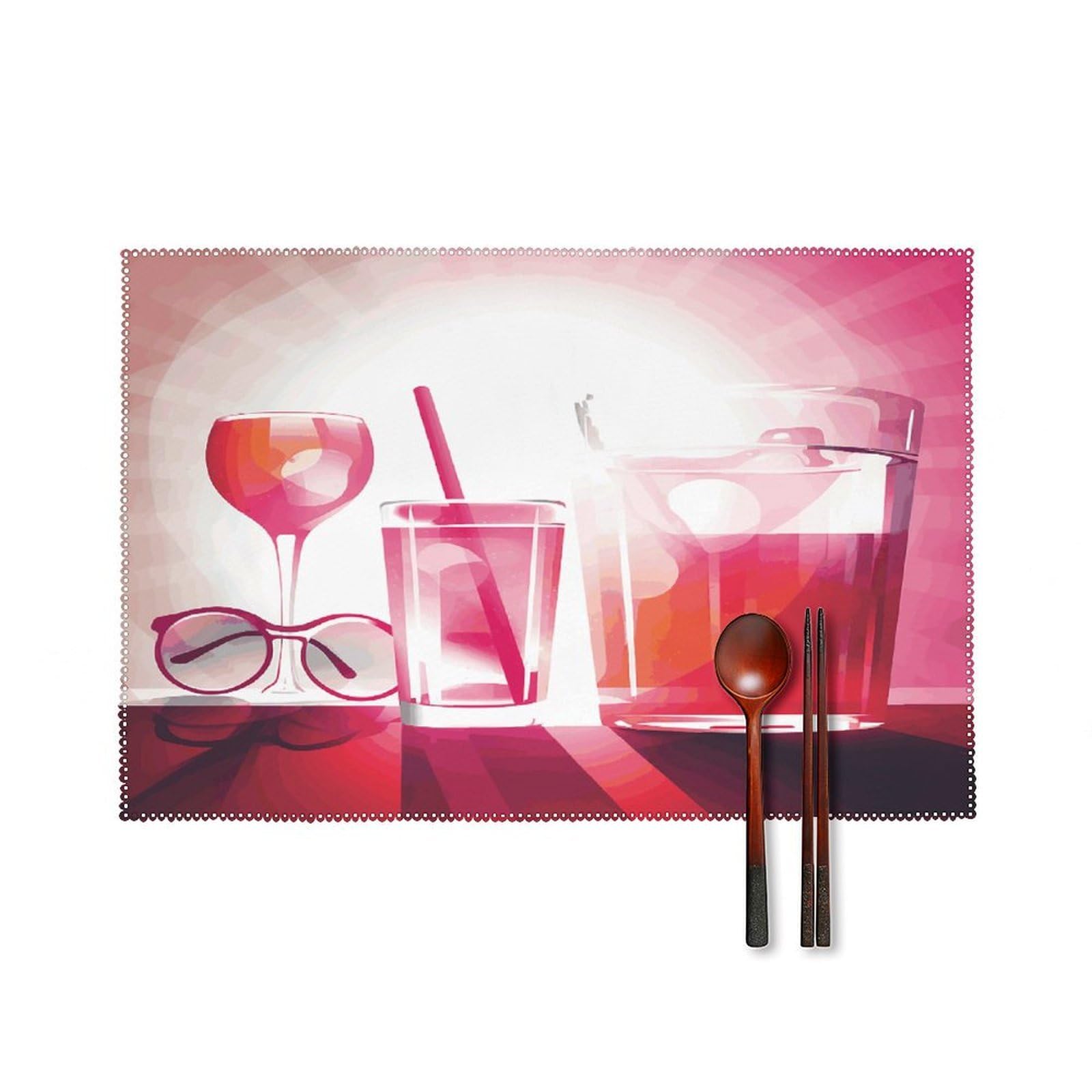 Fodpand Style Drink Pattern Placemats Set Of 4 Place Mats Table Mats
