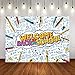 Welcome Back to School Backdrop First Day of Kindergarten White Blue Photography Backdrops Teacher and Students Kids Party Decoration Banner Students Classroom Supplies Photo Background Booth 7x5FT