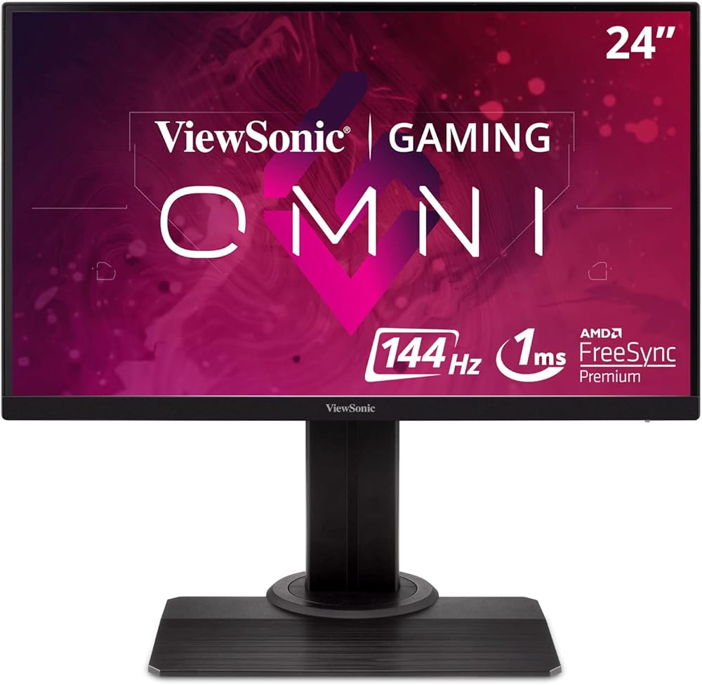 ViewSonic XG2405 24 Inch 1080p 1ms 144Hz Frameless IPS Gaming Monitor with FreeSync Premium Eye Care Advanced Ergonomics Mode HDMI and DP for Esports - View 1