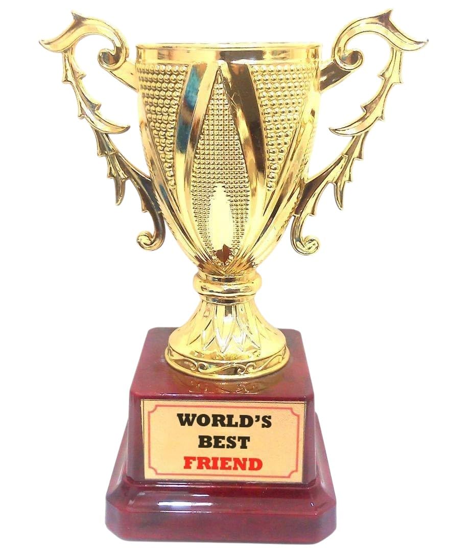 RV Mart Worlds Best Friend Trophy Award Unique Gift Idea for Friend for Birthday, Friendship Day-image-13