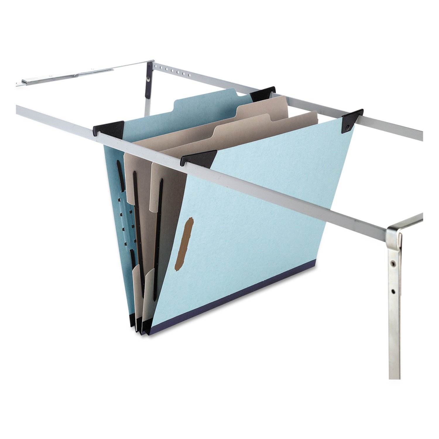 Pendaflex para colgar clasificación carpetas – Carta – 8.50 "Ancho x 11 cm de largo hoja tamaño – 2" expansión – 2,75 "Carpeta cierre capacidad – 2 separadores – 25 PT. – Pressboard – azul – 1 cada