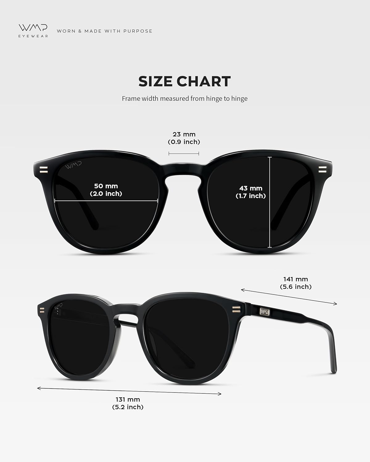 WearMe Pro WMP Eyewear - Men's Classic Round Polarized Sunglasses, Premium Slim Acetate Frame with Dashed Rivet Details - Image 7