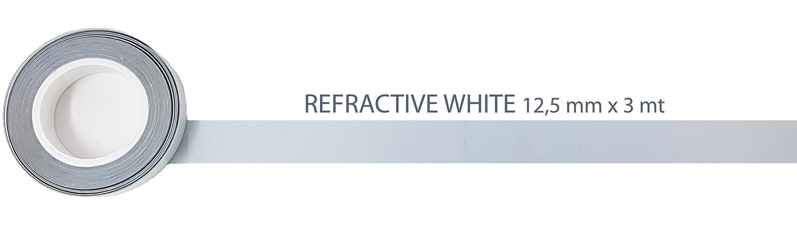 Refractive Stripe Roll, White, 12.5 mm x 3 mt