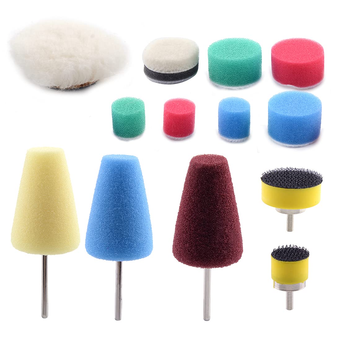 13pcs Pulido Pulido Limpieza Esponja Rueda Pad Herramienta Para Taladro