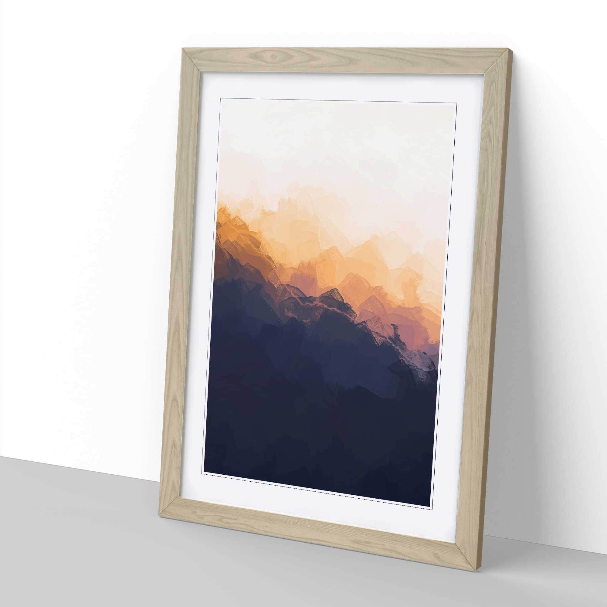 Sri Pada Adams Peak In Sri Lanka In Abstract Modern Framed Wall Art Print - Image 2