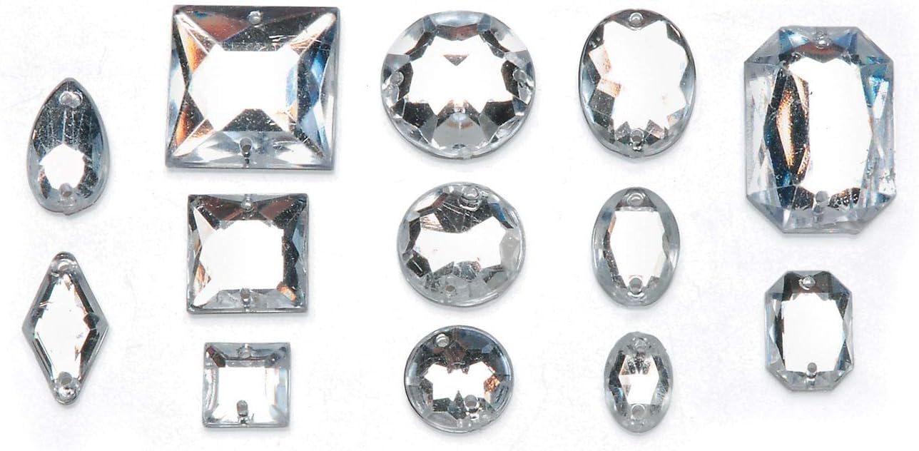 Darice Sew on Rhinestones Clear 30 Grams (3-Pack) 1075-12