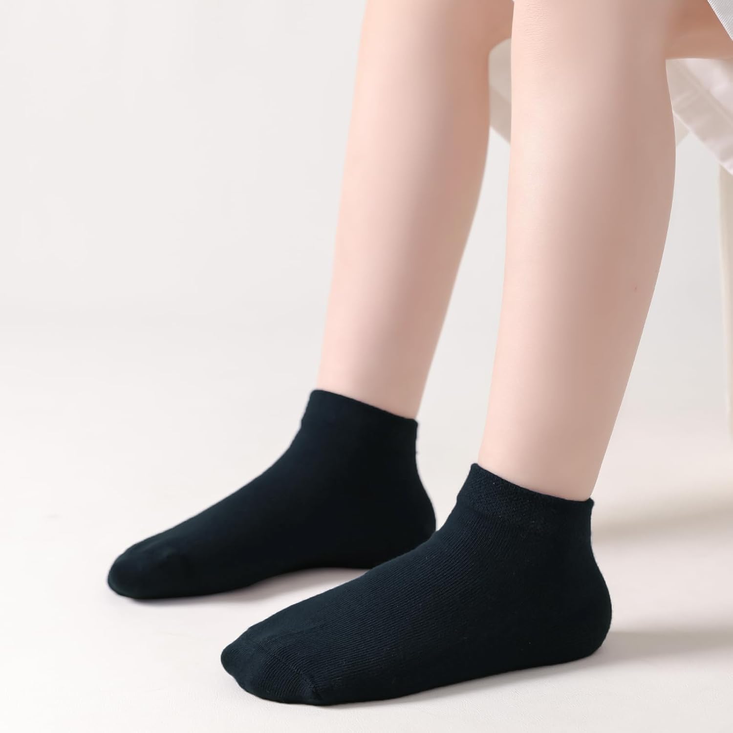 Unisex Kids Ankle Socks,Seamless Low Cut Sport & Everyday Socks for Boys Girls,Soft Breathable Cotton,10 Pairs - Image 6
