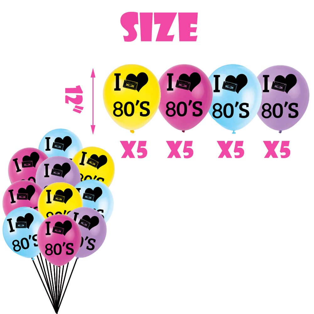 4 Pcs Back To The 80's Tablecloths - Retro Radio & 80s Party Table Covers For 80th Birthday Decor