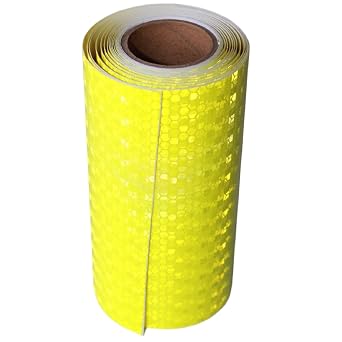 Fluorescent Reflective Tape 6 inch X 10 feet, Outdoor Waterproof High Visibility Strong Safety Industrial Tape
