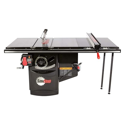 SawStop 3HP Industrial Cabinet Saw with 36-Inch Industrial T-glide Fence System