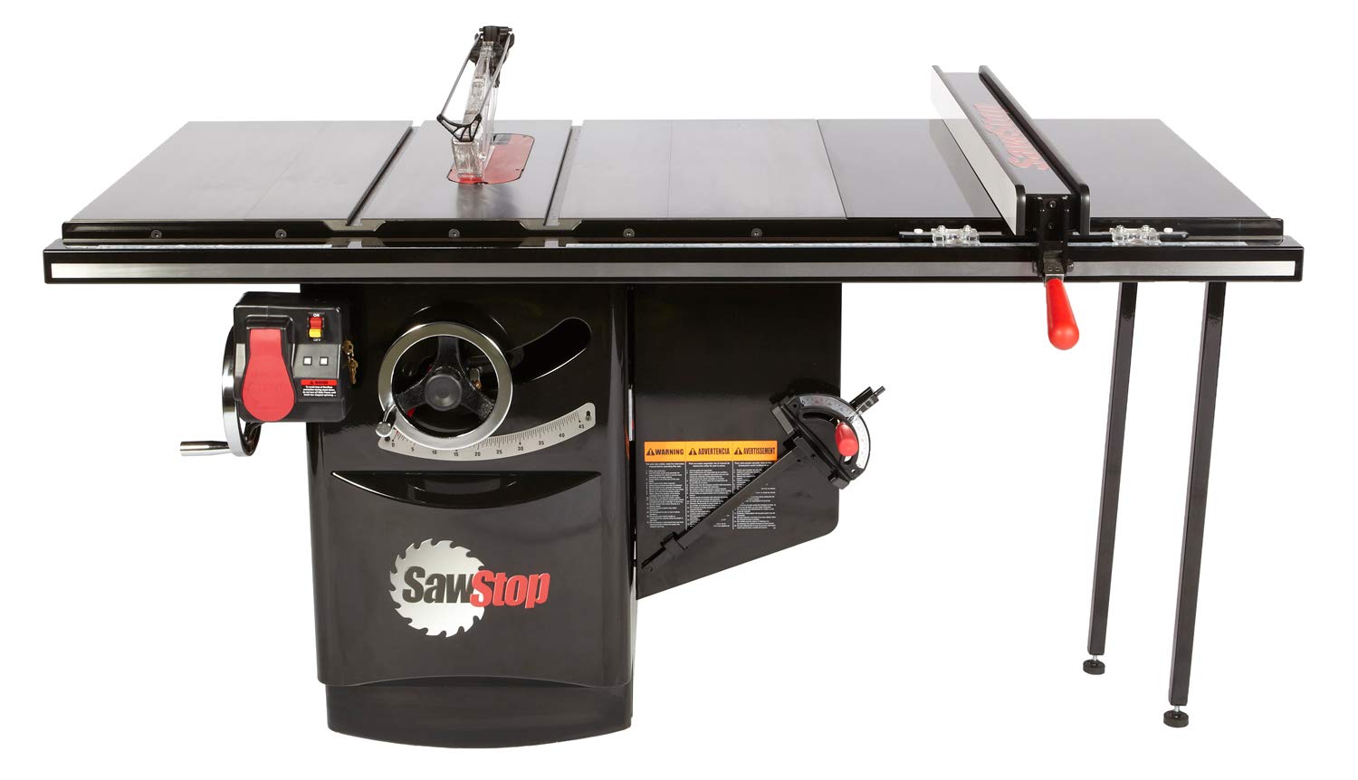 SAWSTOP 10-Inch Industrial Cabinet Saw, 5-HP, 36-Inch Industrial T-Glide Assembly (ICS51230-36)