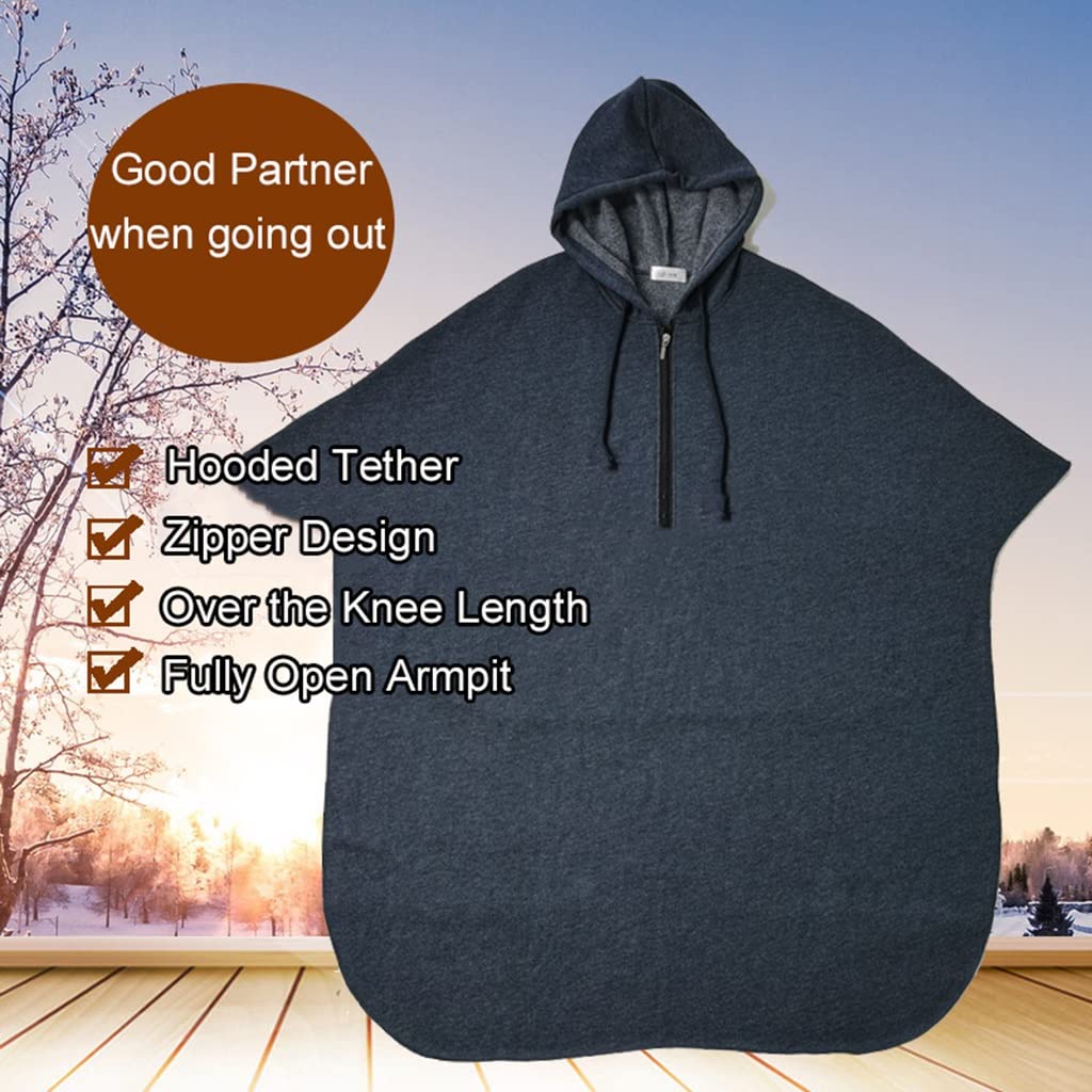Capa Poncho Para Silla De Ruedas Protectores Térmicos Para Sillas De Ruedas Manuales Y Eléctricas, Mantas Cálidas Para Sillas De Ruedas A Prueba De Viento, Capas Con Capucha Para Sillas De Ruedas Cuan