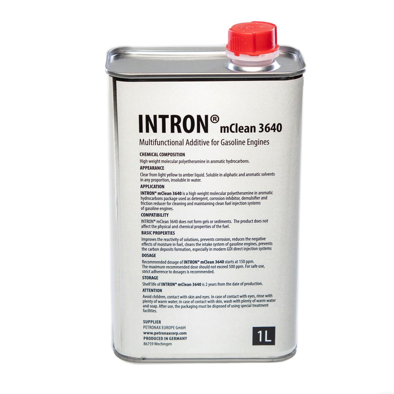 INTRON mClean 3640 Benzin-Systemreiniger 1000ml |Injektorreiniger + Korrosionsschutz + Ethanol-Stabilisierung | Für TSI FSI GDI Motoren | 100% Wirkstoff | Industriequalität | Made in Europe