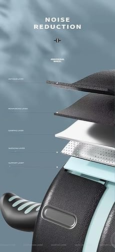 Miniatura 6 de Rodillo de abdominales, rueda de abdominales de auto rebote, equipo de entrenamiento de abdominales para entrenamiento de abdominales y fuerza