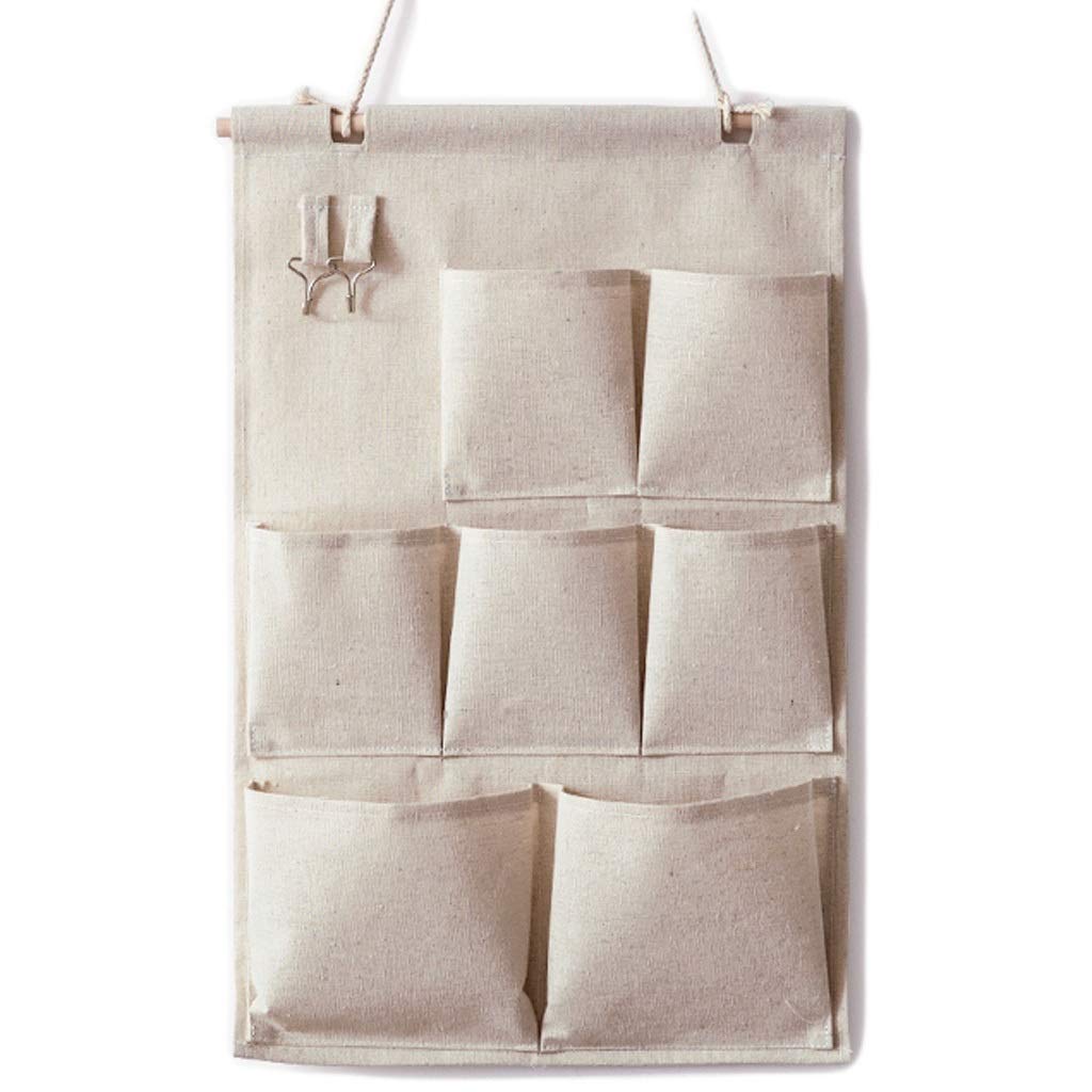 Sac de rangement en tissu mural à suspendre derrière la porte avec 7 poches de rangement