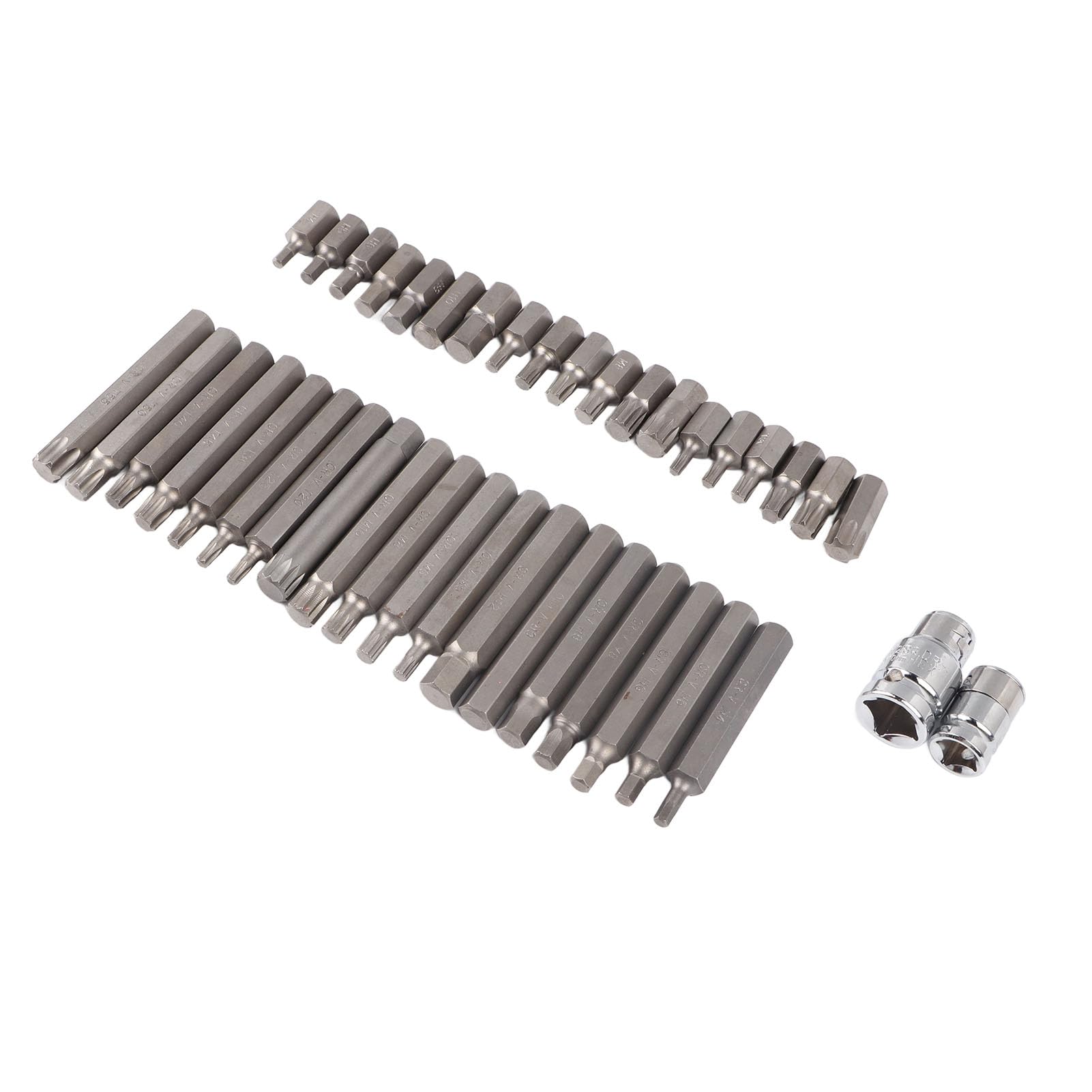 Respicefinem Spline Tip Bit Socket Set Master Tip Bit Socket Set With Plastic Storage Box Ideal For S2 Auto Repairing Made Of Chrome Vanadium Alloy With Various Sizes Accurately