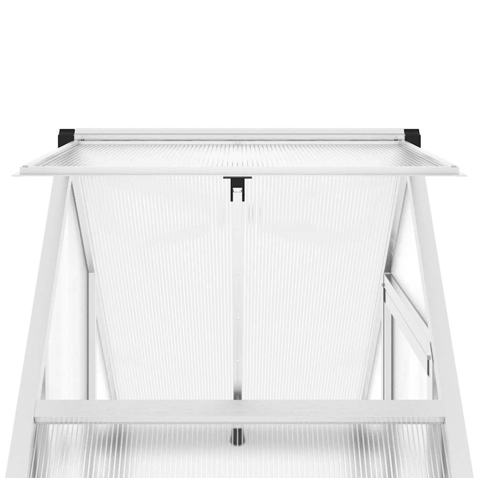 Szklarnia 169 x 58 x 202 cm – odporna na warunki atmosferyczne, wykonana z aluminium i płyt PC 4 mm, w zestawie z ocynkowaną ramą podłogową, dla początkujących ogrodów
