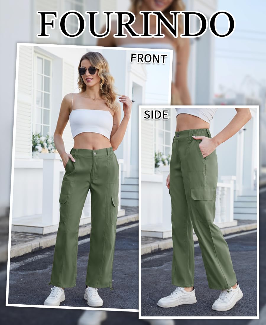 Pantalon Cargo Femme Pantalon de Randonnée Femme avec Poche zippée,pour Casual Extérieur Joggging et Voyage