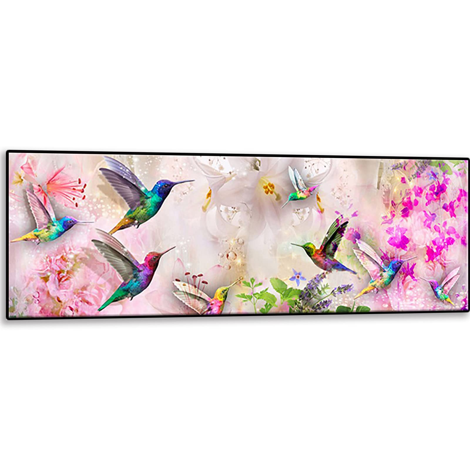 Instarry DIY 5D Diamond Painting Kit Completo Colibrì e Fiori Decorazioni Parete 150x50 cm