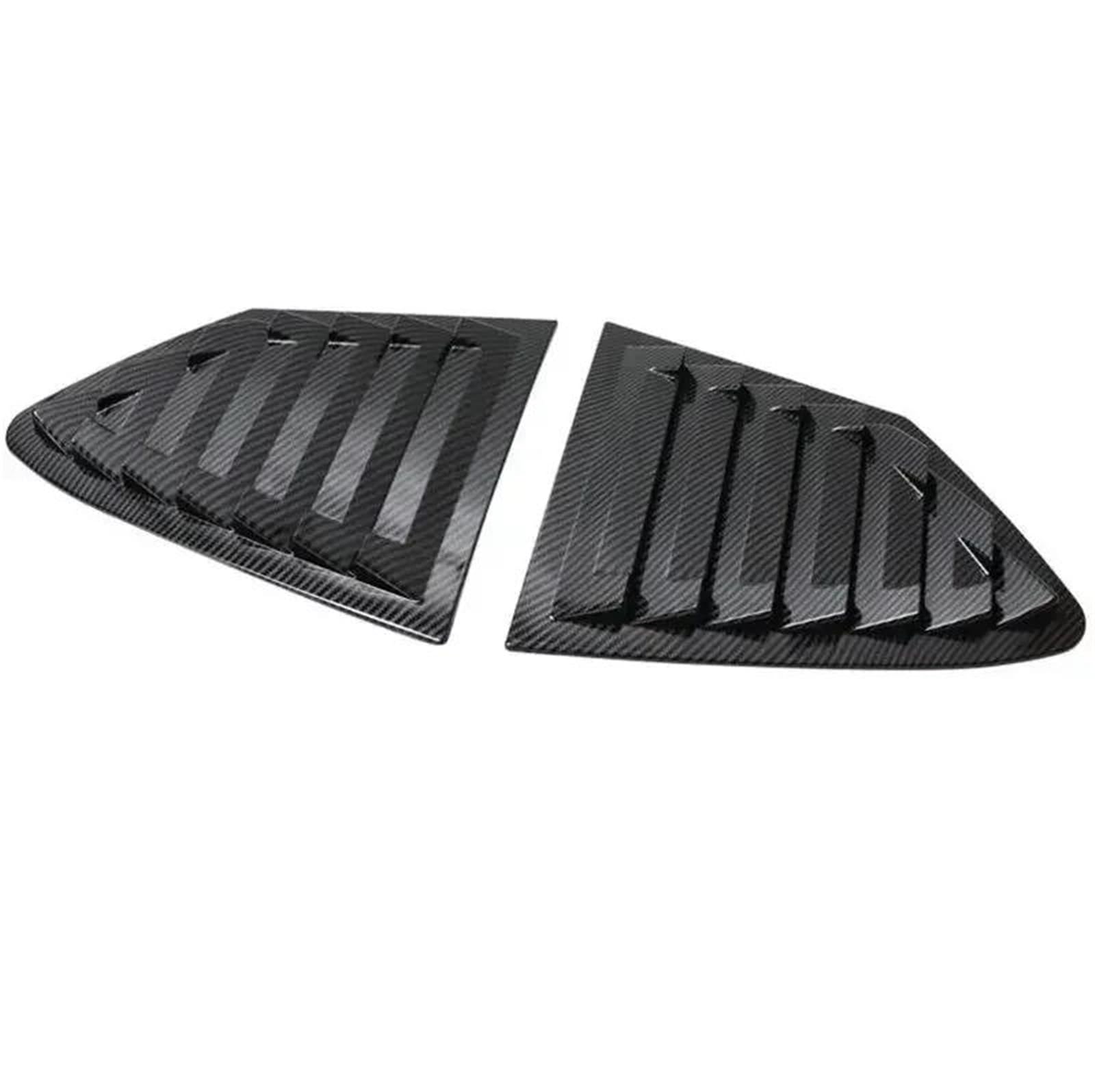 HGPVPKZAZD Car Rear Window Spoiler Tail Wing For Focus 2019-2023 Sedan Hatchback ABS Plastic Rear Window Louver Scoop Cover Side Vent Trim Rear Window Side Splitter Wing(Carbon Fibre Look)