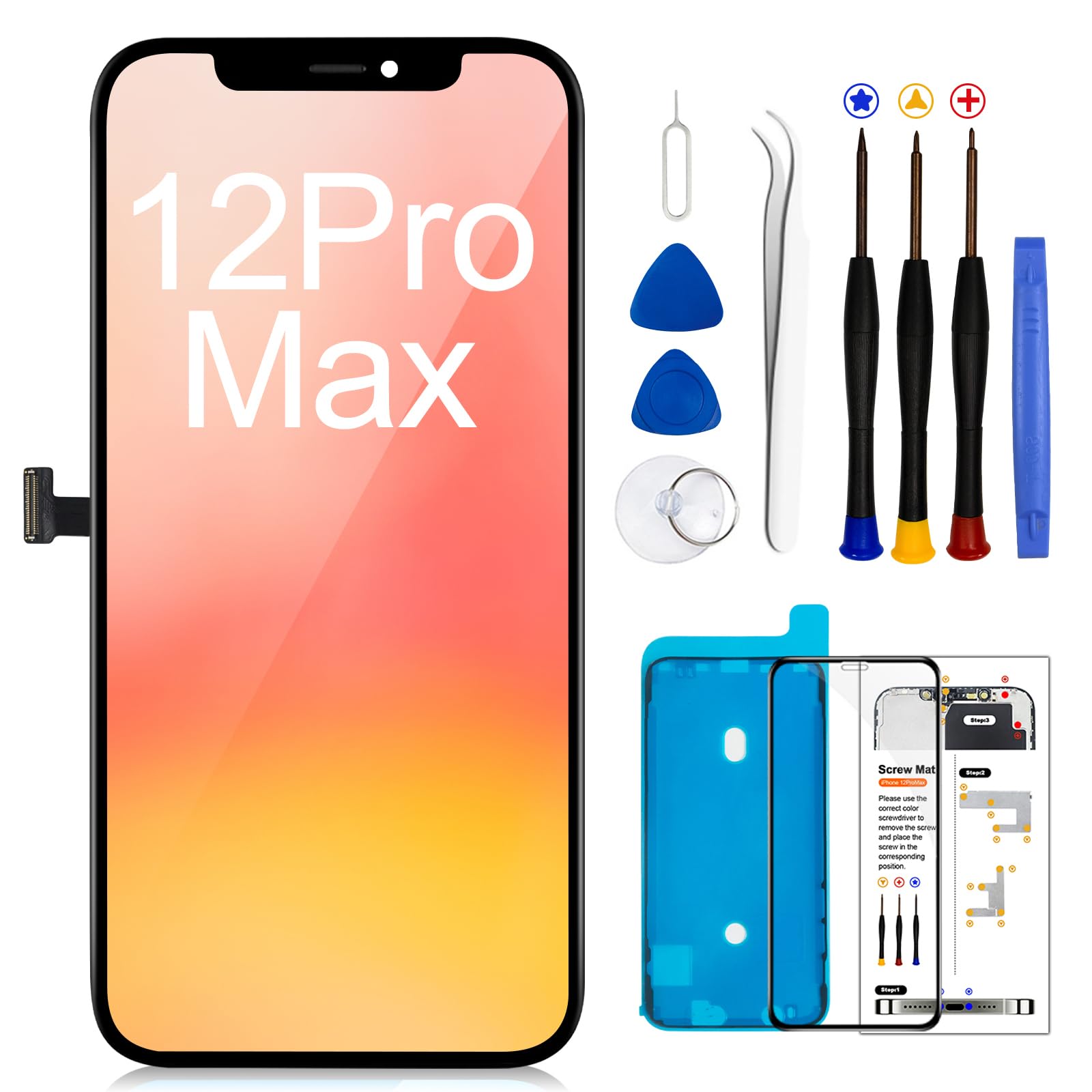 Amazon.co.jp: Tearue for iPhone 12 Pro Max 液晶パネル COF