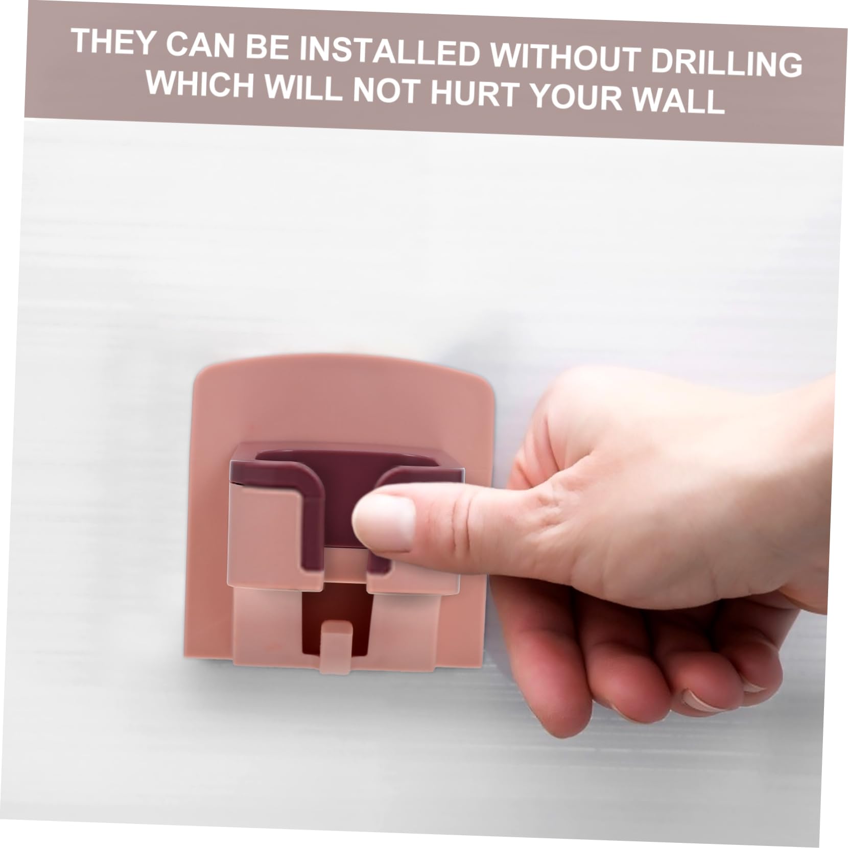 IWOWHERO Hair Dryer Rack Wall Mount No Drill Stylish Design Strong Load-bearing for Bathroom Supply