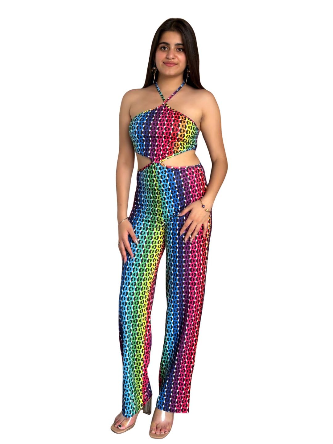Women's Multicolor Cotton Blend Jumpsuit Regular Long Sleeve Jumpsuit for Womens Soft & Breathable & Comfortable Outfits for Office, Casual, Festive & Party (11643)-image-46