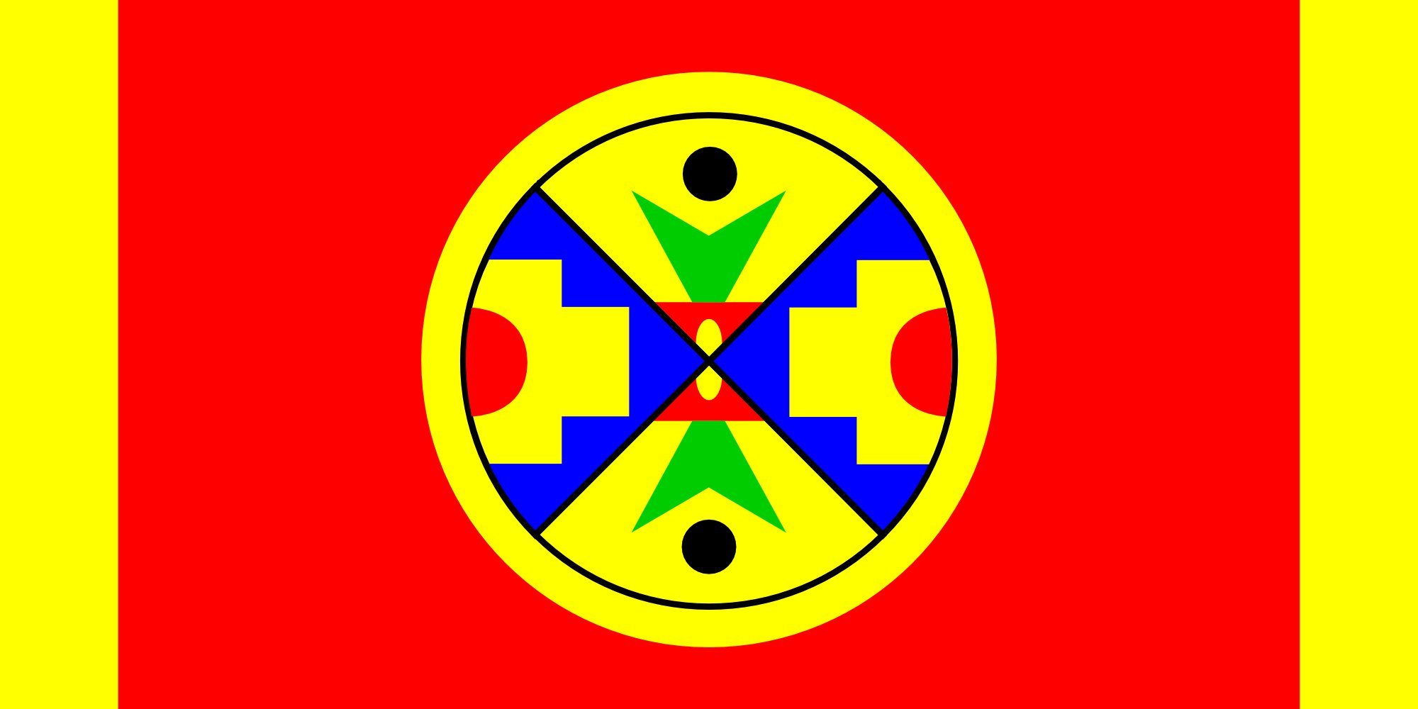 Drapeau Eel Ground First Nation Natoaganeg XL grand format en tissu résistant pour mât