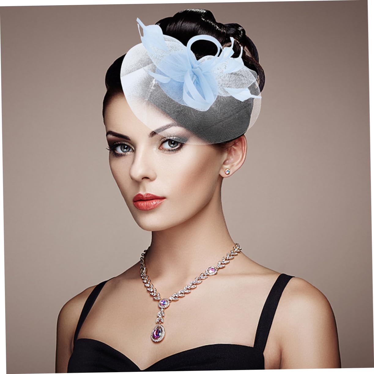 Fascinator Para Novia Con Velo De Malla Diadema Con Flor Sombrero De Cóctel Ligero y Elegante Accesorio De Fiesta Para Bodas y Eventos Especiales