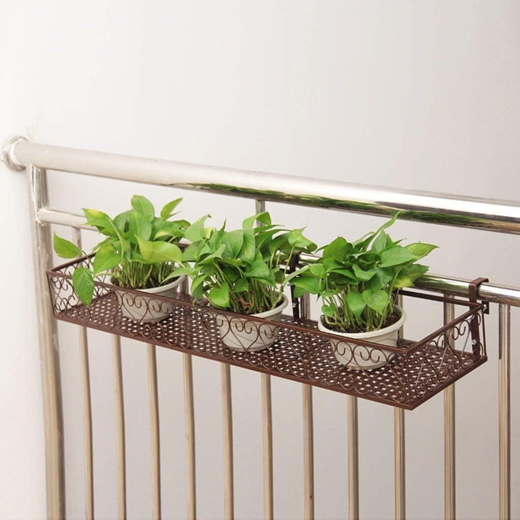 Biały stojak na kwiaty do zawieszenia na ścianie, na balkon, do domu, ogrodu, na taras, dekoracja, regał prezentacyjny, regał na rośliny, 100 x 20 x 12 cm