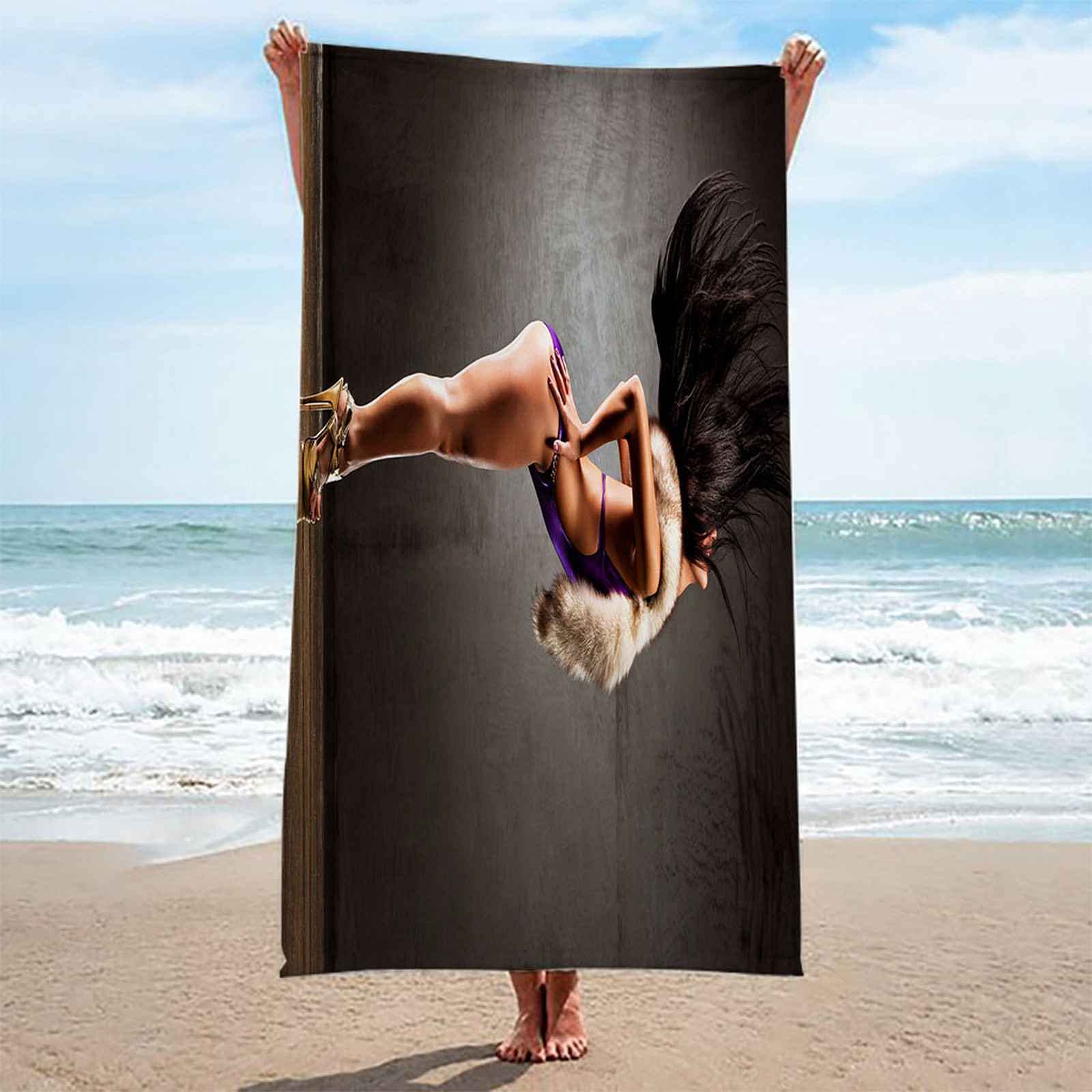Telo Da Mare 3D Stampa Donna Moda Stampato Asciugamano Da Spiaggia 150x200cm Asciugamano Microfibra Grande Antisabbia Leggero Telo Mare Per Sport Piscina Viaggi In Famiglia Vacanze