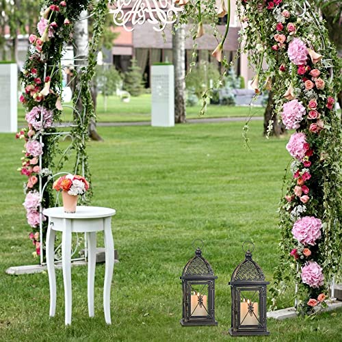 NEEDOMOLanterns Decorative Outdoor&Indoor, Metal Lantern Decor with LED Candle, Lantern Decor for Porch, Patio, Garden, Balcony, Wedding, Christmas Decorations - Image 8