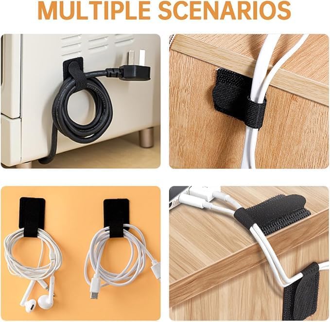 20 Pcs Cable Organizer Cord Organizer Cable Ties Deskback Cord Management Straps Desk Accessories