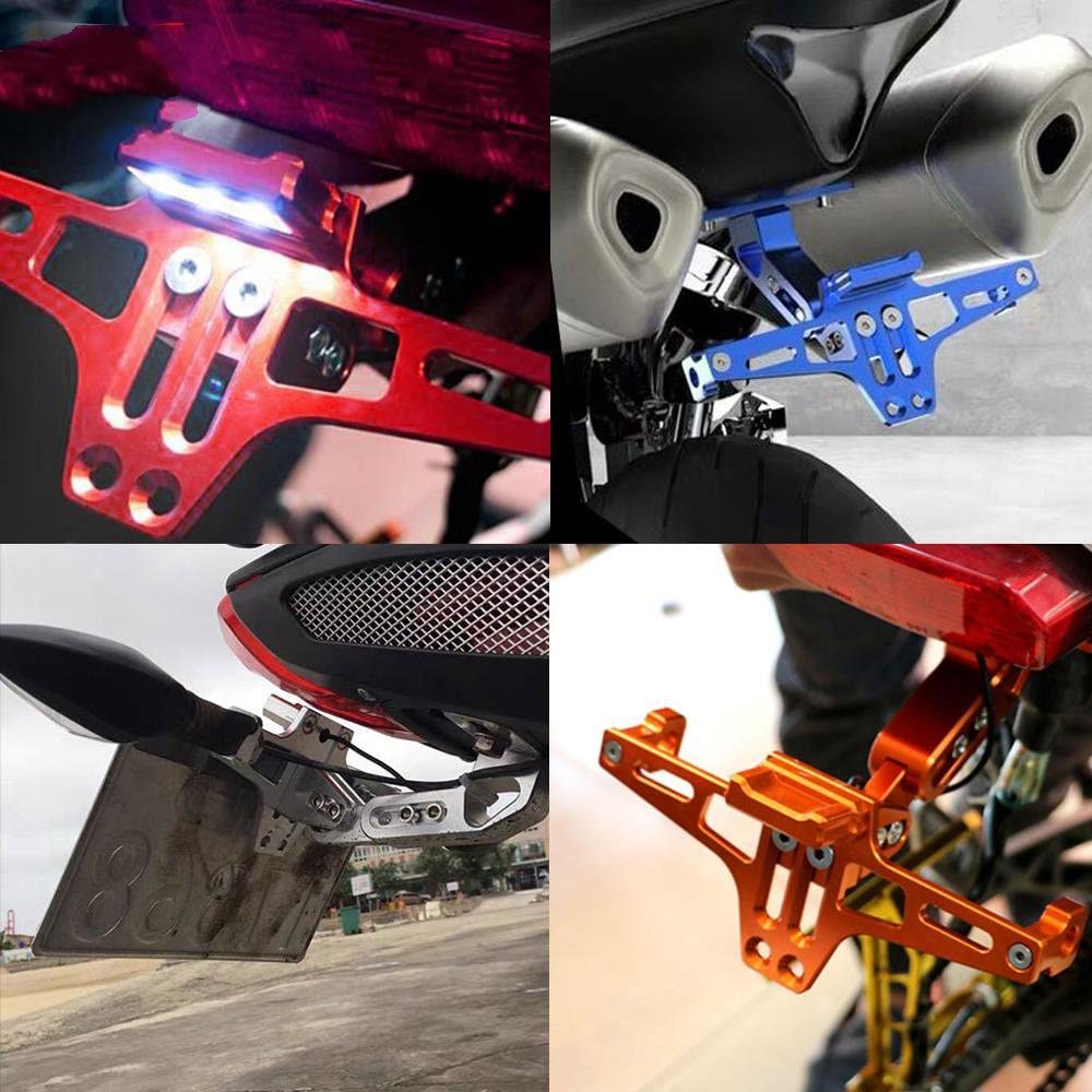 Ondersteuning voor kentekenplaten Motorcycle Kentekenplaat Frame Houder Frame Nummerplaat Voor Yamaha XT660 XT660R XT660X XT600 E/Z/ZE TEREERE Motorfiets plaat houder (Color : BLAUW