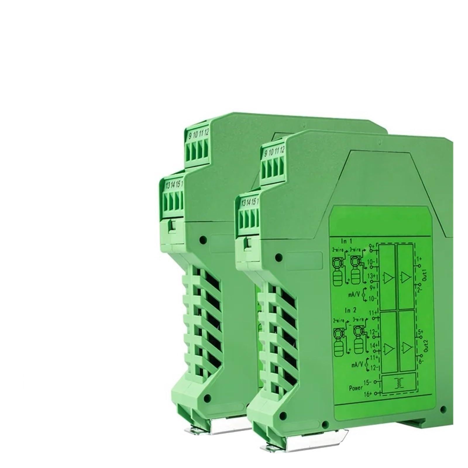 Ampèremètre analogique 4 isolateurs de signal 20 mA Convertisseur de sortie 0-10 V vers 4-20 mA DC Isolation galvanique (2 entrées 4 sorties, sortie 0-5 V, entrée 0-20 mA)
