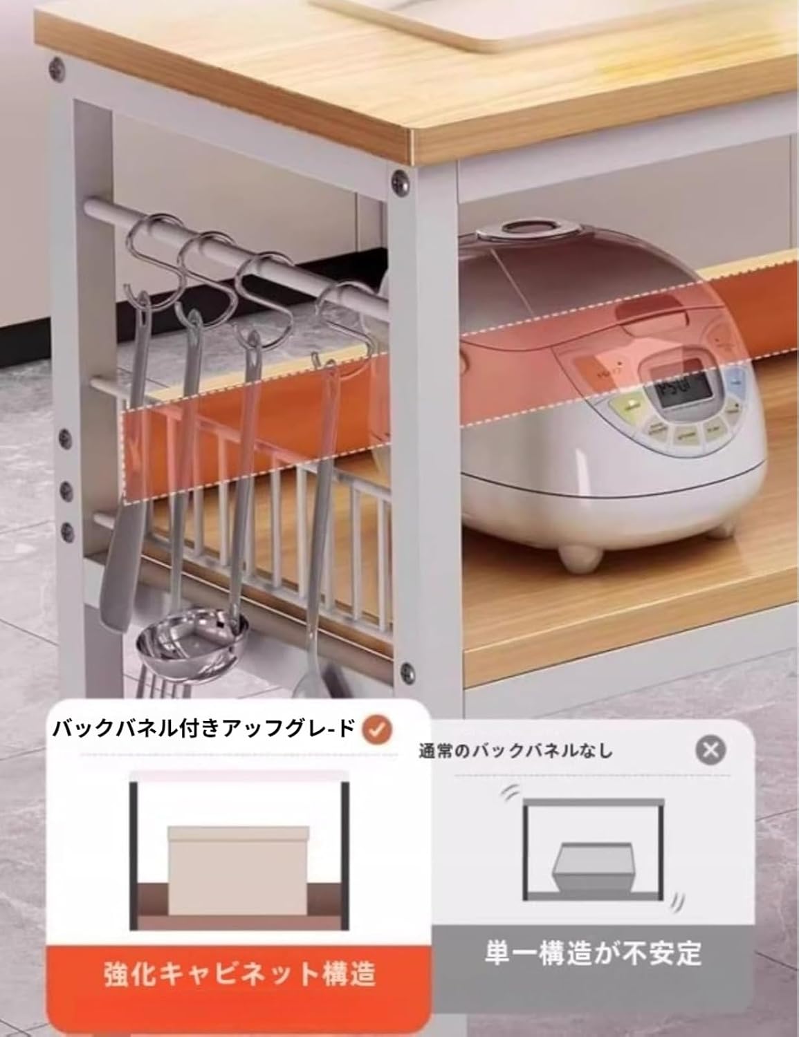 業務用作業台ワークステーション 2段準備テーブル頑丈キッチン 収納ラック キッチン台 カウンター 【キューブ】 ダイニングテーブ