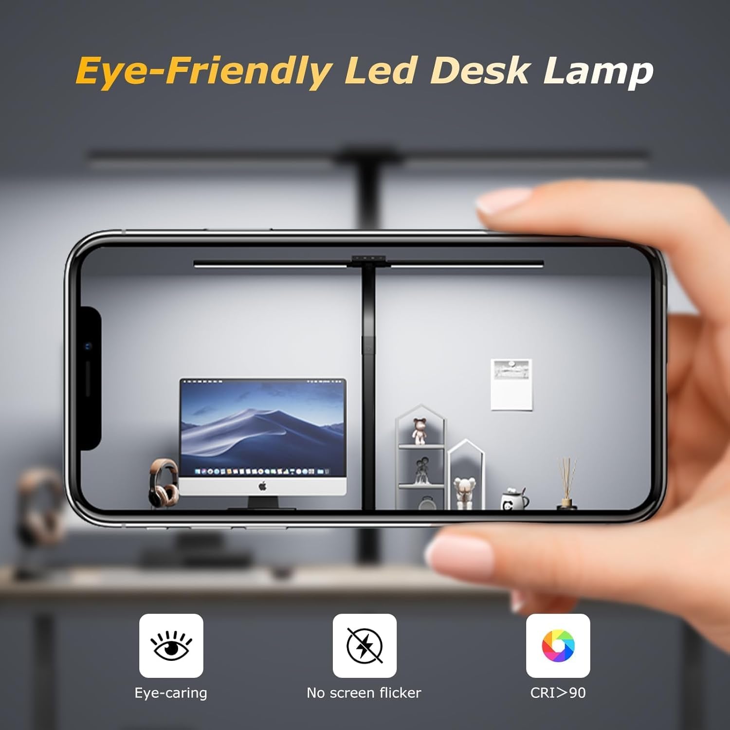 Lampada Da Scrivania LED A Doppia Testa Dimmerabile - Con Telecomando E Morsetto | 360° Regolabile, Per Studio