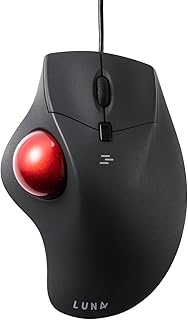 SANWA Ergonomic Wired Trackball Mouse with Optical Control Ball, Programmable Silent Buttons, 40 mm Ball, Adjustable DPI 6…
