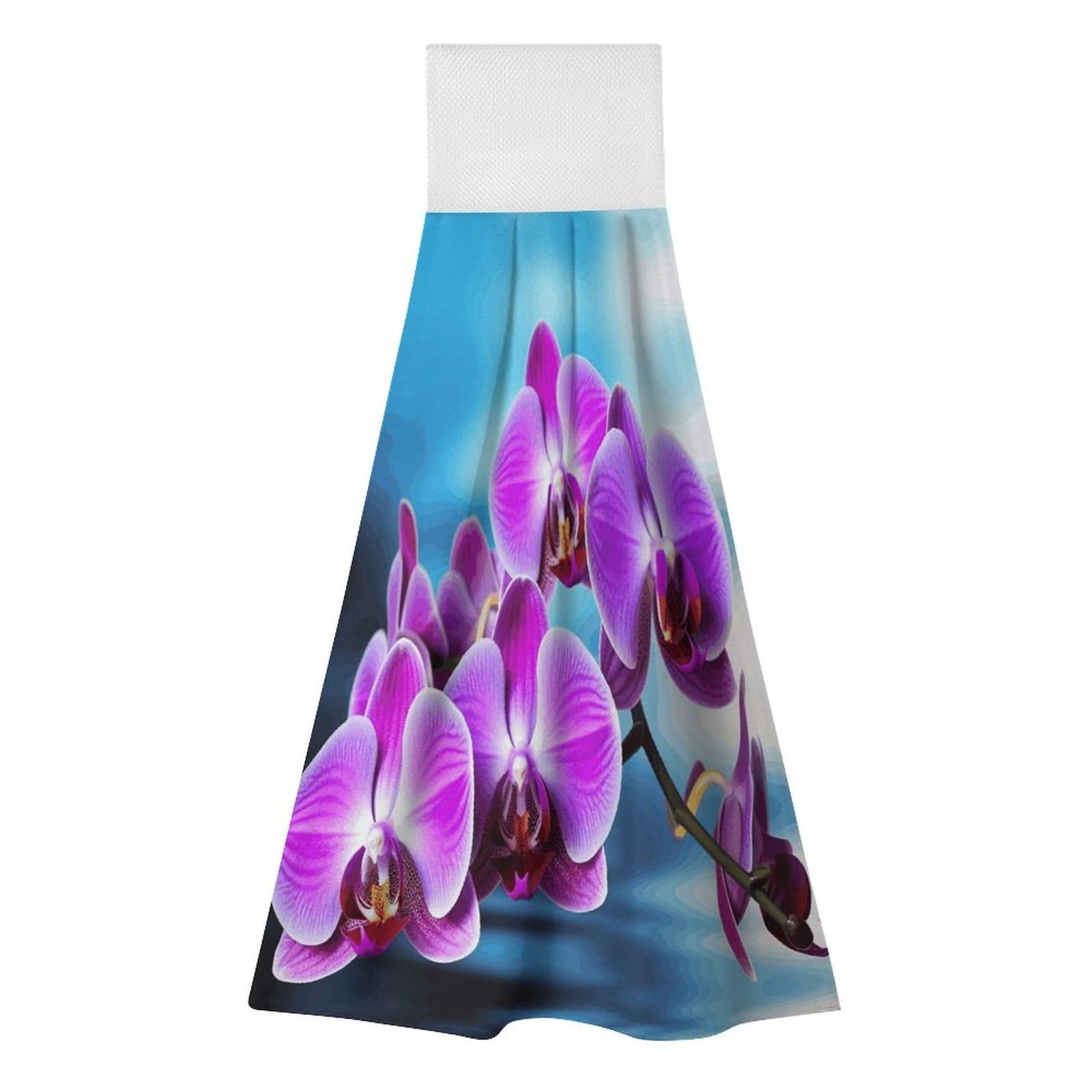 LZQPOEAS Beautiful Orchid Hand Towel Reusable Polyester Towel Quick Dry Microfiber Washcloths, Reusable Lint Free Cleaning Towels for Bathroom Kitchen Hotel Spa Home Daily Use
