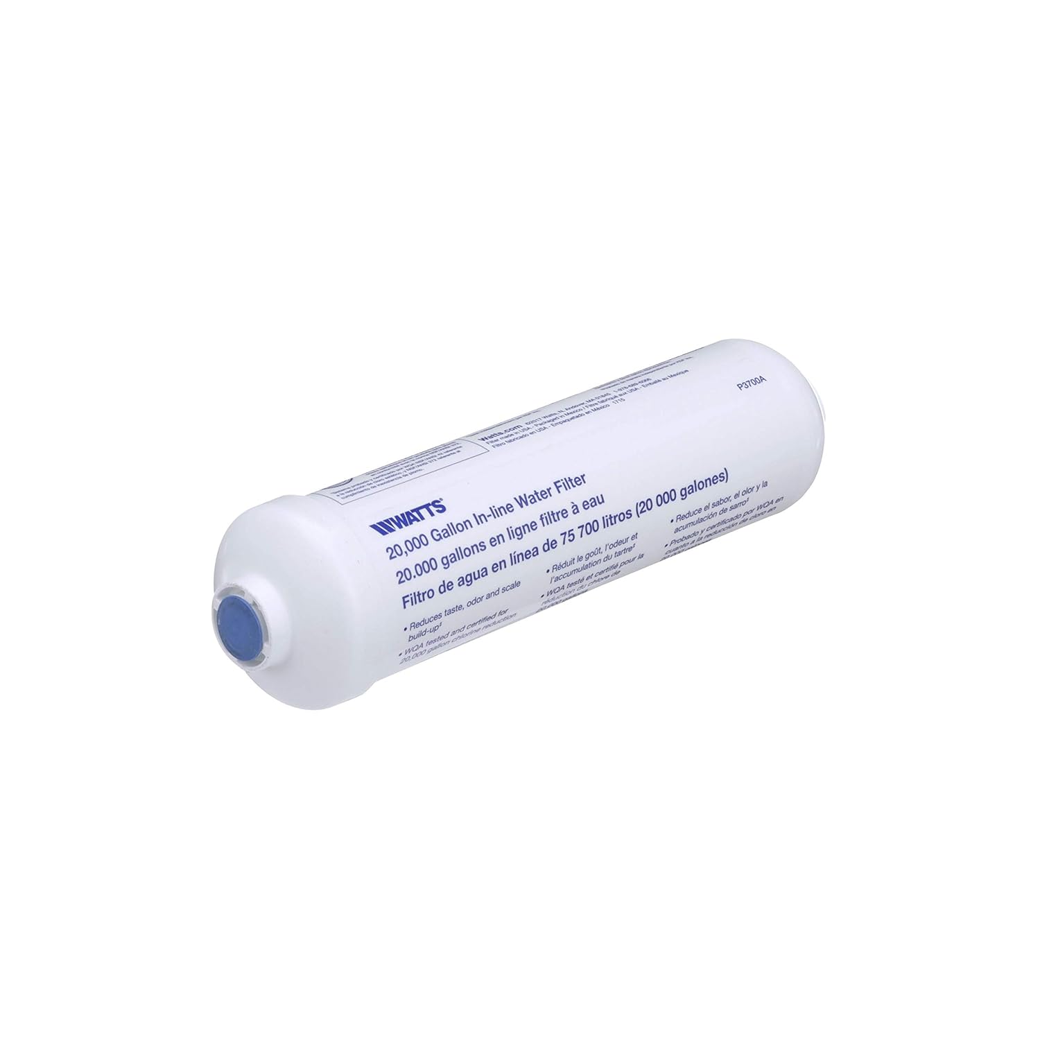 Watts Premier 20,000 Gallon Inline Water Filter with Two 1/4" Brass Connectors for Refrigerator, Ice Maker, RV, Camper, Water Cooler, Fountain, Reduces Bad Taste, Odors, Chlorine and Sediment - Image 4