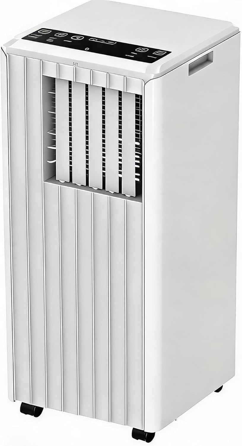 7000 BTU Portable Air Conditioner with Window Kit, 4-in-1 Cooling, Fan & Dehumidifier, Quiet Mobile Air Con for Bedroom, Rented Flat, Conservatory with Remote Control