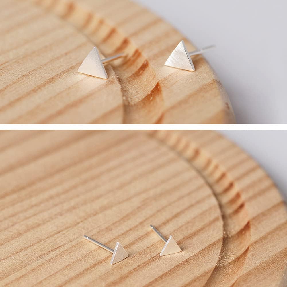 Joseph Brothers 925 Sterling Silver Tiny Geometric Studs Earrings for Women - Image 3