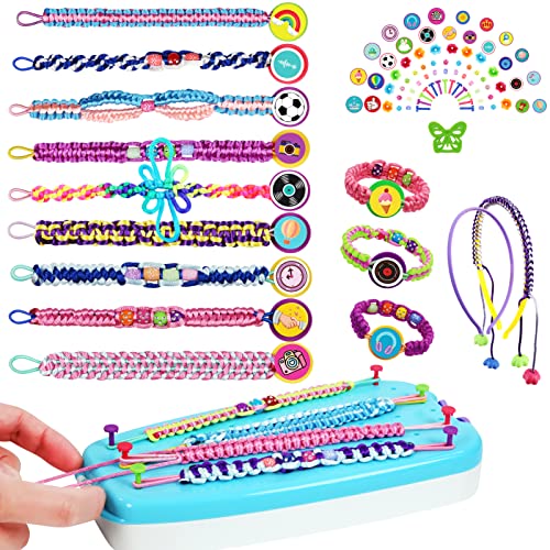 Friendship Bracelet Making Kit for Teen Girls Arts and Crafts Ideas for Kids Age 6 7 8 9 10-12, DIY Handmade Toys for Birthday Christmas Gifts, Great for Road Trip with Featuring Instructions
