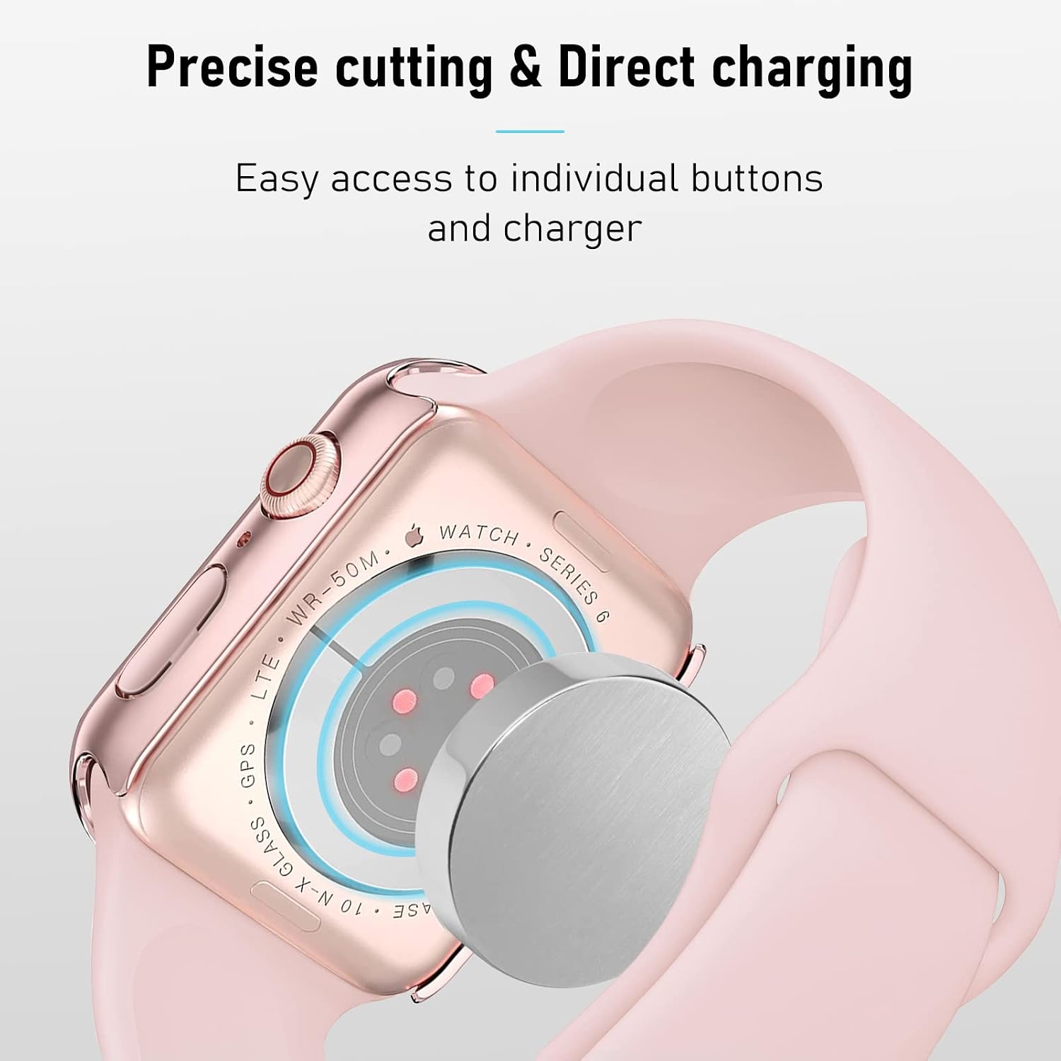 4 Pack Jeluse Case Compatible with Apple Watch Series 8/7 45mm, Built-in Tempered Glass Screen Protector, Hard PC Bumper Scratch Resistant Full Protective Touch Sensitive iWatch 45mm Cover