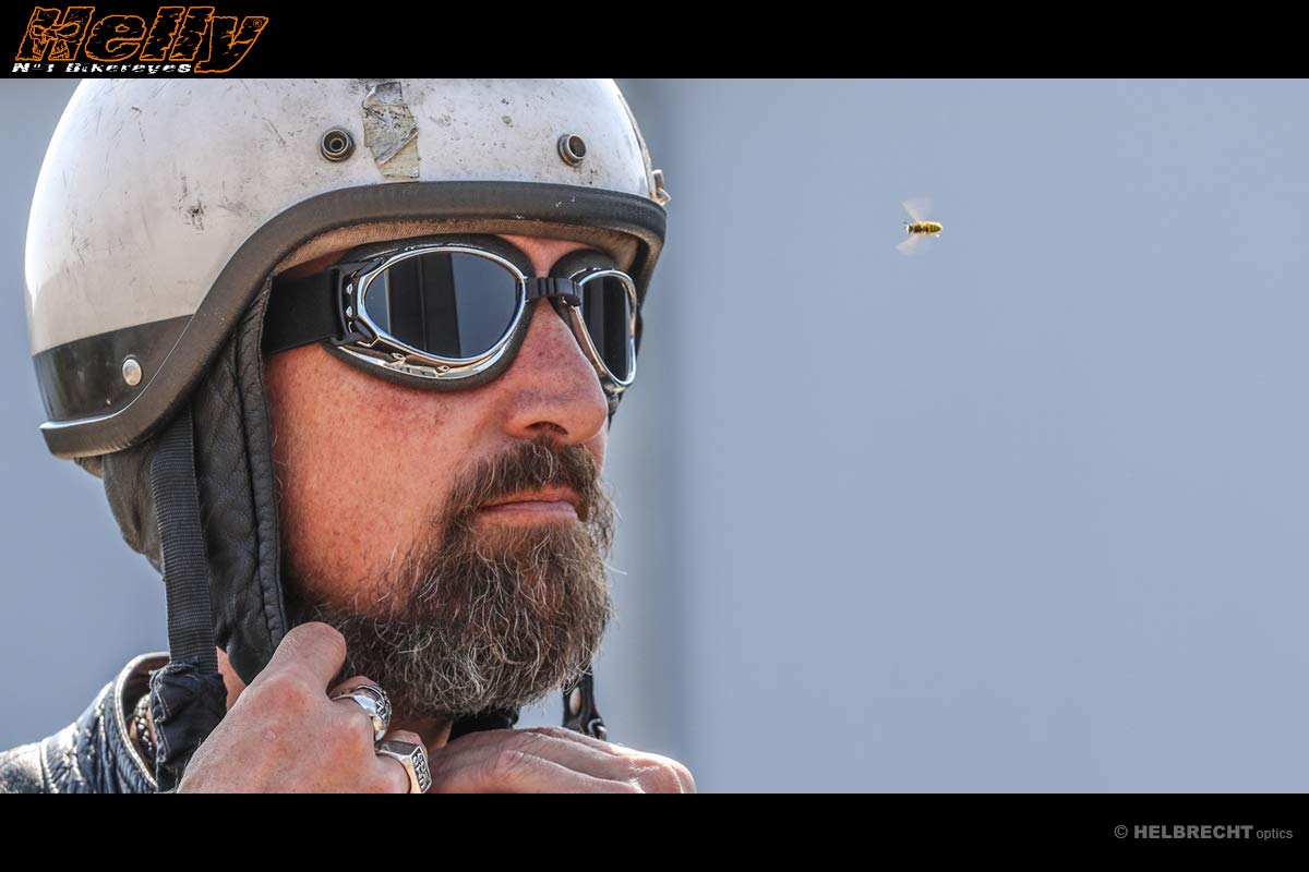 Helly® – nr 1 Bikereyes® okulary motocyklowe, wiatroszczelne, wyściełane, odporne na zaparowanie, szkło hartowane HLT® zgodnie z normą DIN EN 166, doskonałe uczucie podczas noszenia, okulary