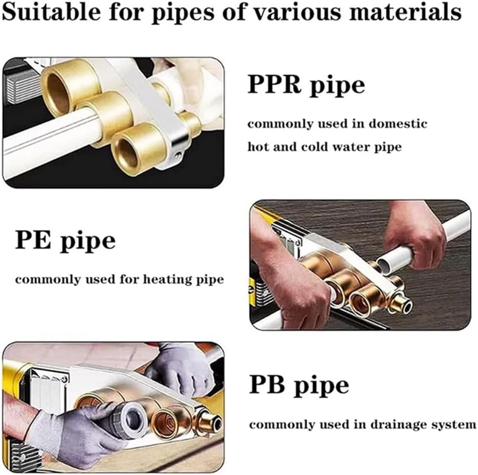 800W 220V Home Water Pipe Plastic Welding Tools,20Mm 25Mm 32MM Pipe Welding Machine with Digital Display for PB/PP/PE/PPR Plastic Pipe Welding