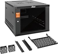 Tecmojo 9U Heavy-Duty Wall Mount Server Rack Cabinet - 176lbs Capacity, 19" Enclosed Glass Door, 23.6" Deep Elite Collection