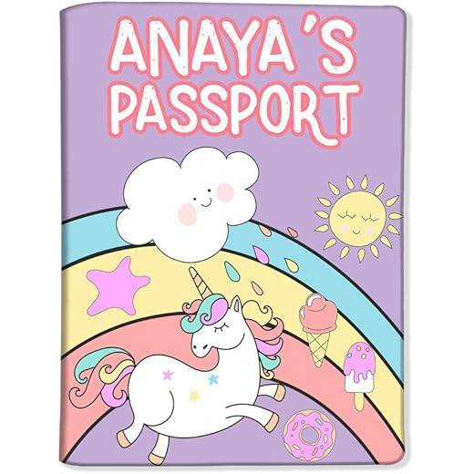 Multicolored PU Leather Passport Holder